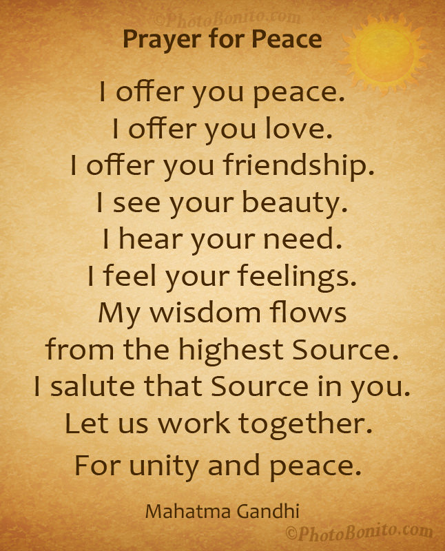peace quote gandhi