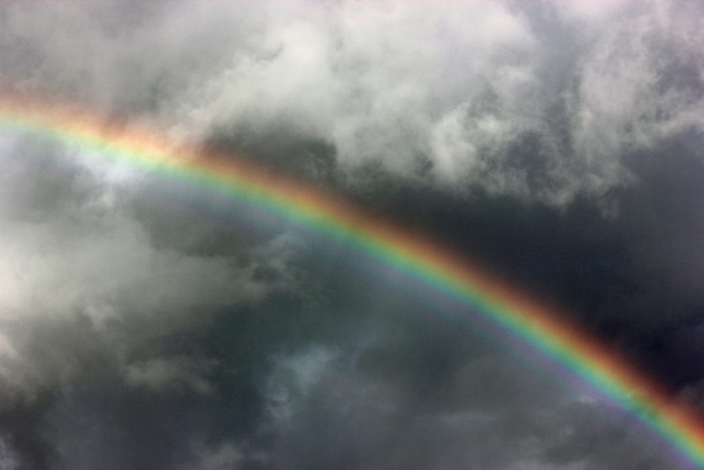 rainbow in a cloud