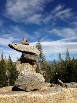 Tahoe Rock Trail marker