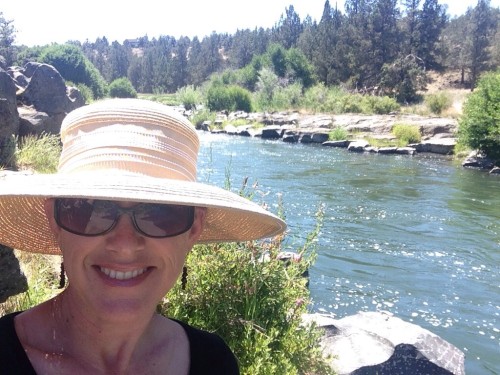 Deschutes River, watching the swimmers.