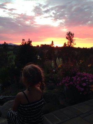 Sadie at sunset in Bend, Oregon